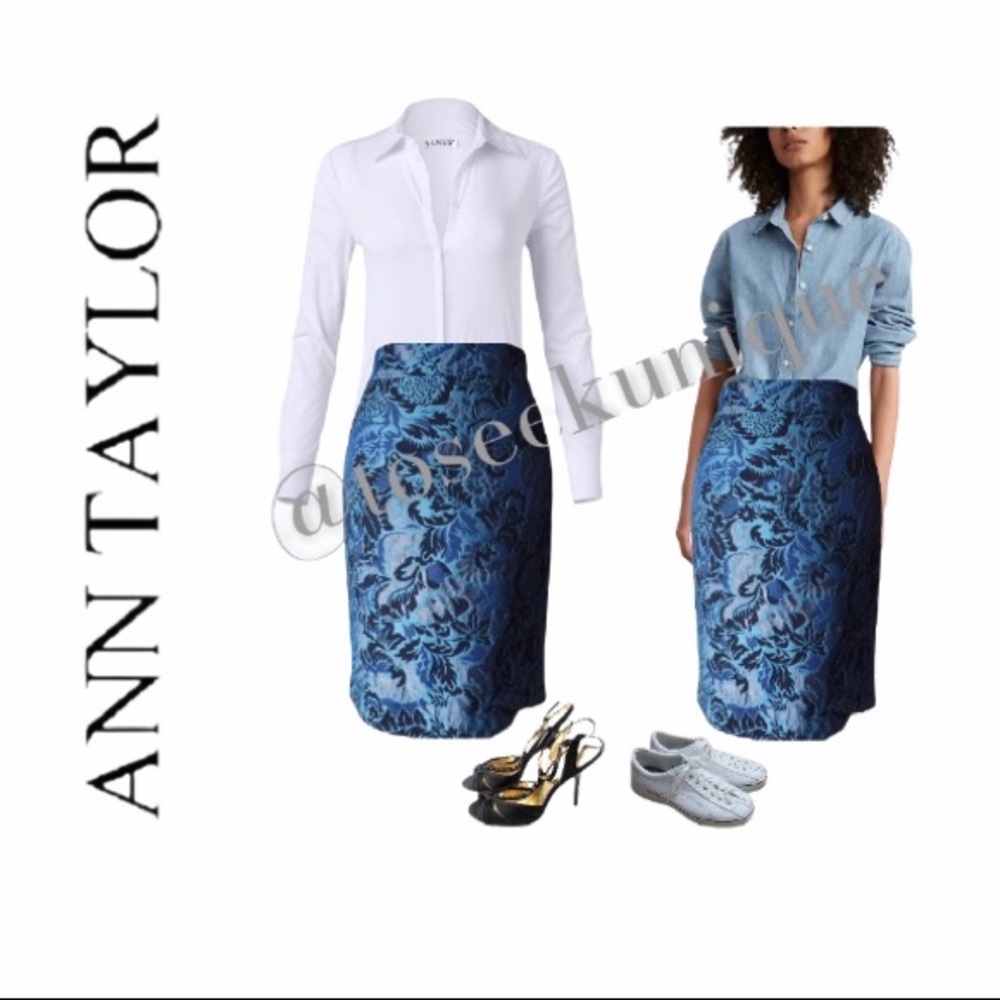 Stunning Ann Taylor Brocade skirt, pencil sz 8